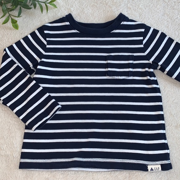 GAP Other - Gap 2 Navy & White Stripe Shirt EUC Baby Boy